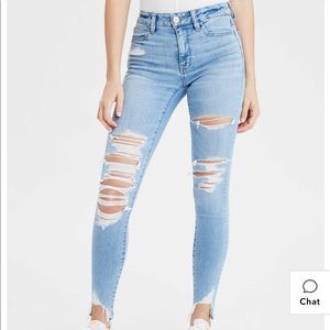 AEO high rise stretch jeans.